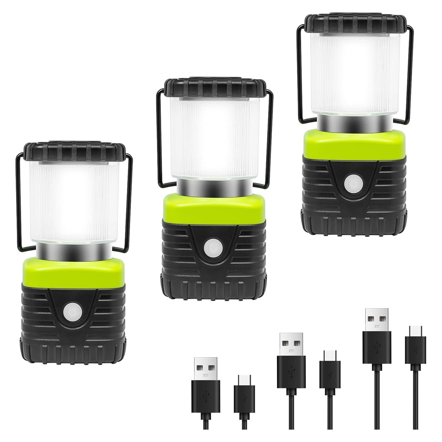 3 Paquetes Linterna LED Camping Jarxin 1000LM IP44 Recargable