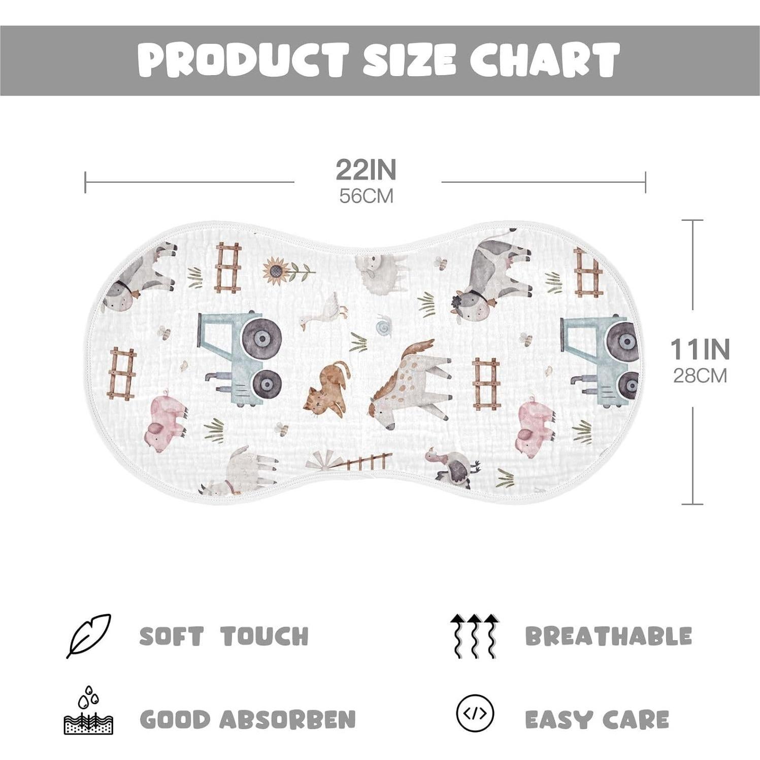 Paños de Eructo Burbuja 2 Unidades Algodón 55.88x27.94cm