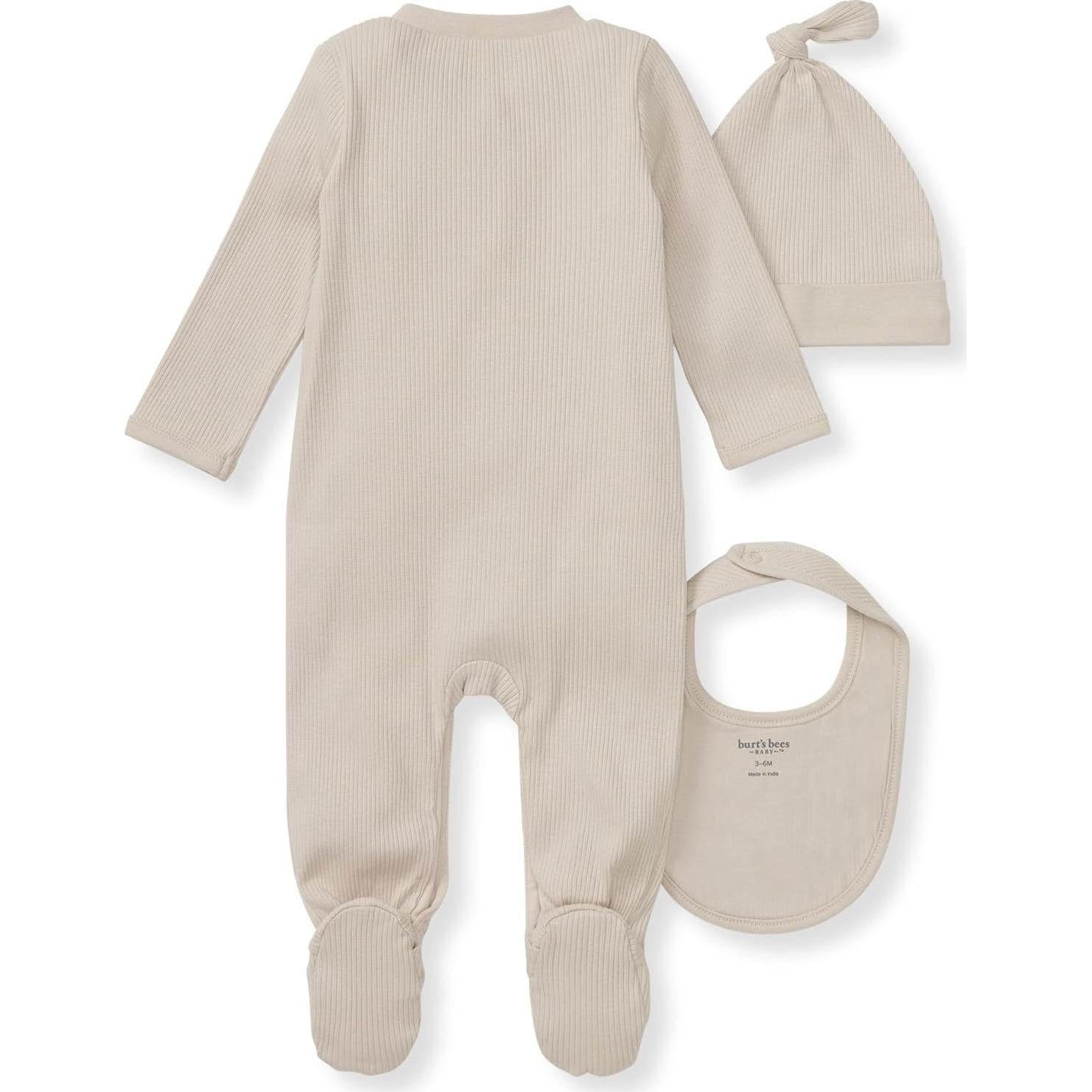 Conjunto Mono Unisex Bebé Burt's Bees 100% Algodón Orgánico 3 Piezas