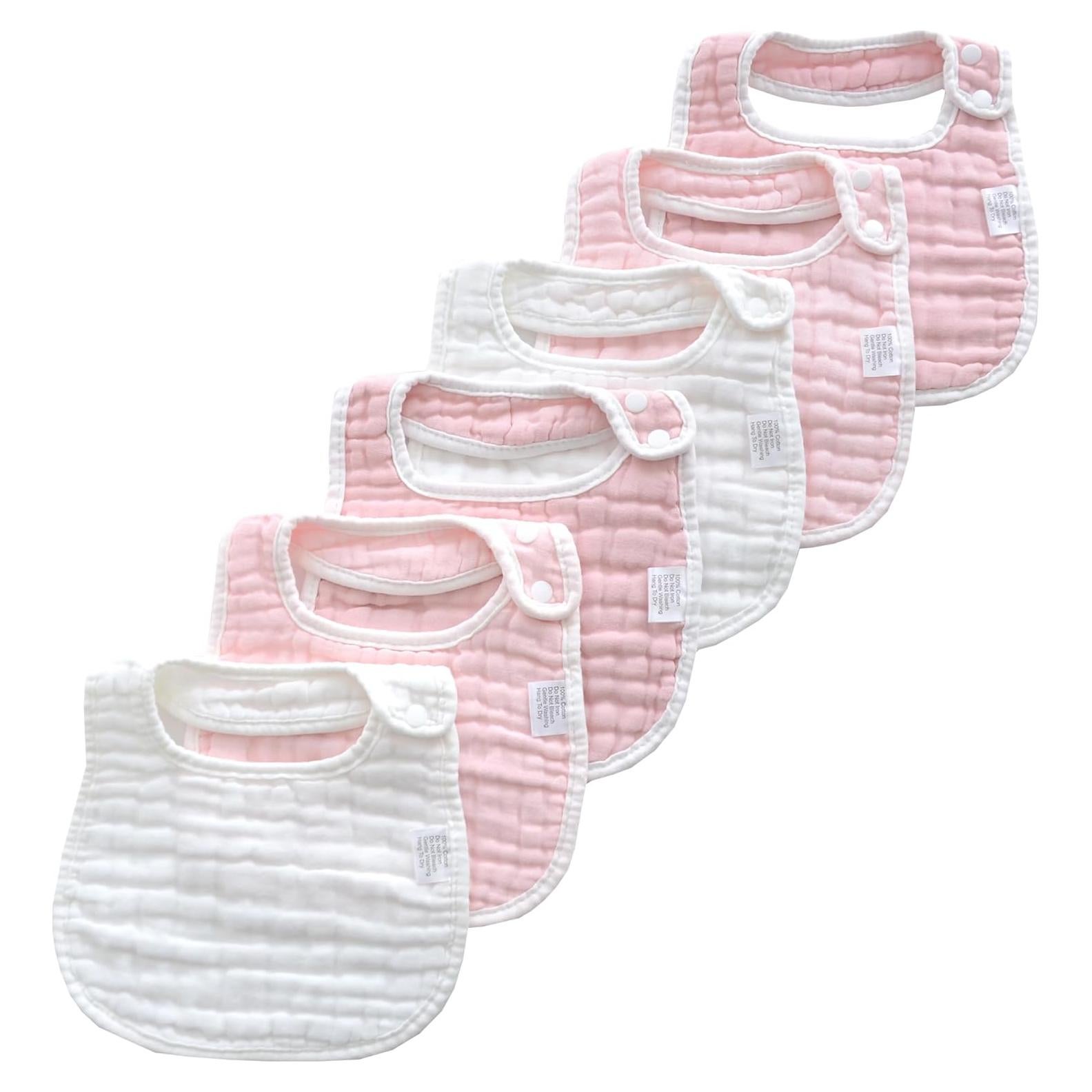 Baberos y Paños de Eructo MUKIN de Muselina - 6 Piezas Algodón