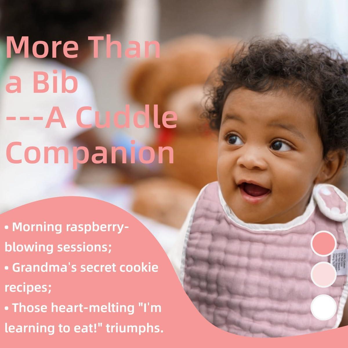 Baberos y Paños de Eructo MUKIN de Muselina - 6 Piezas Algodón