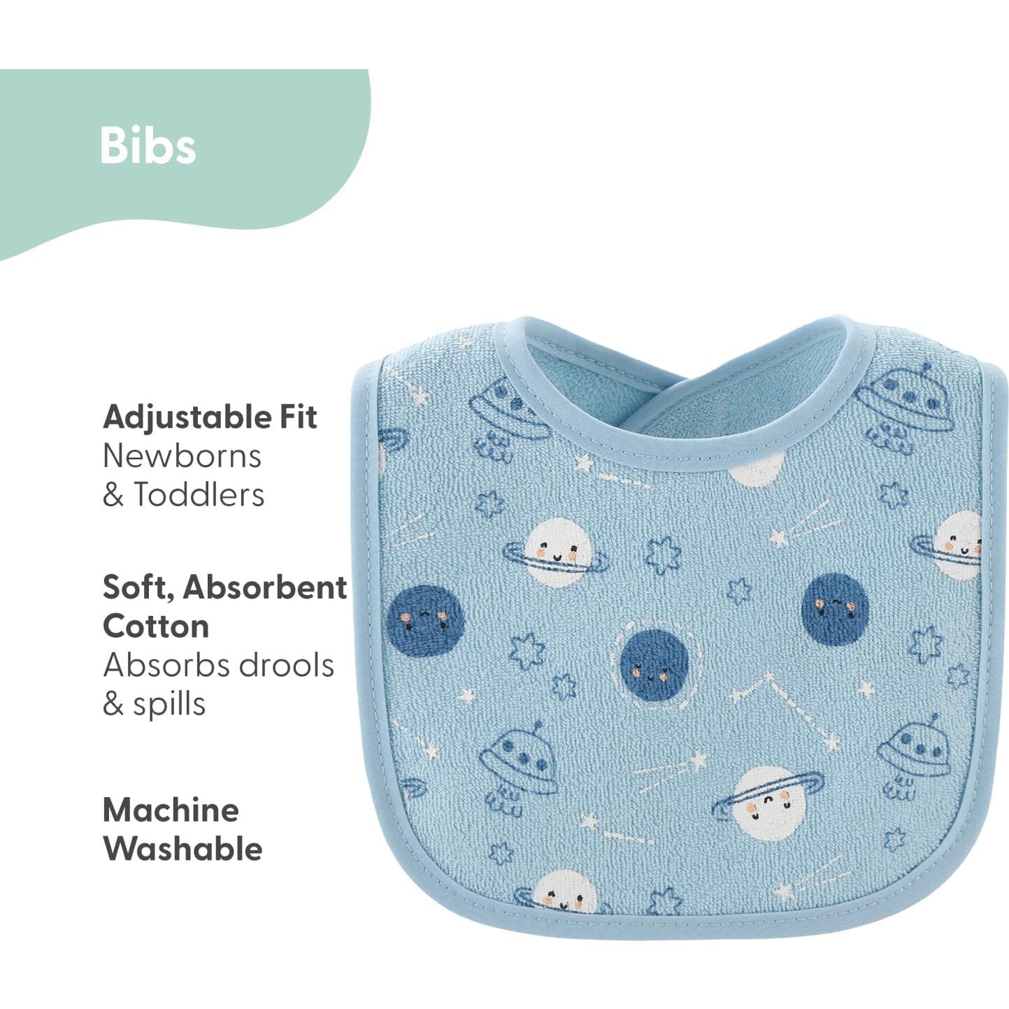 Conjunto de 10 Baberos de Terry The Peanutshell 100% Algodón