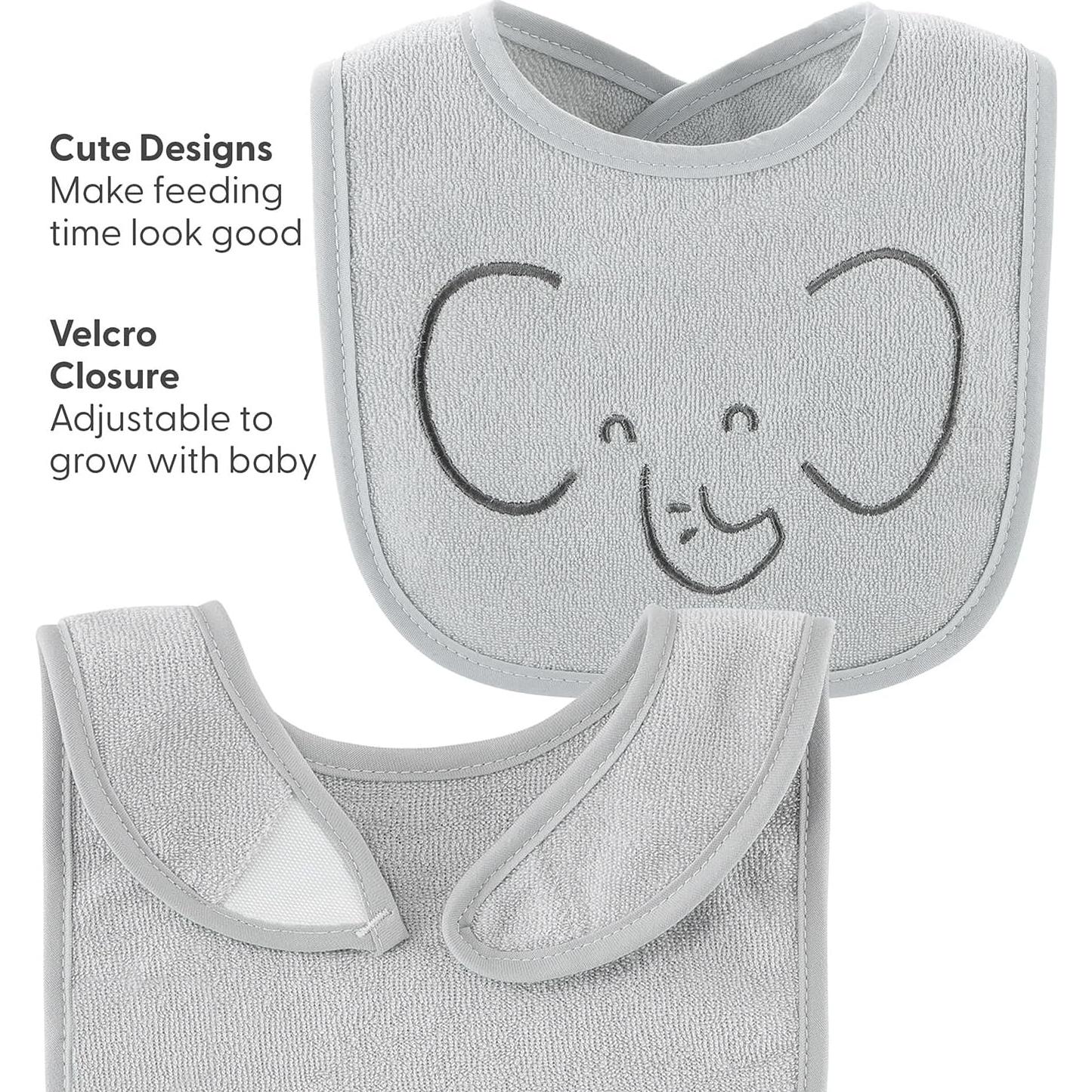 Conjunto de 10 Baberos de Terry The Peanutshell 100% Algodón