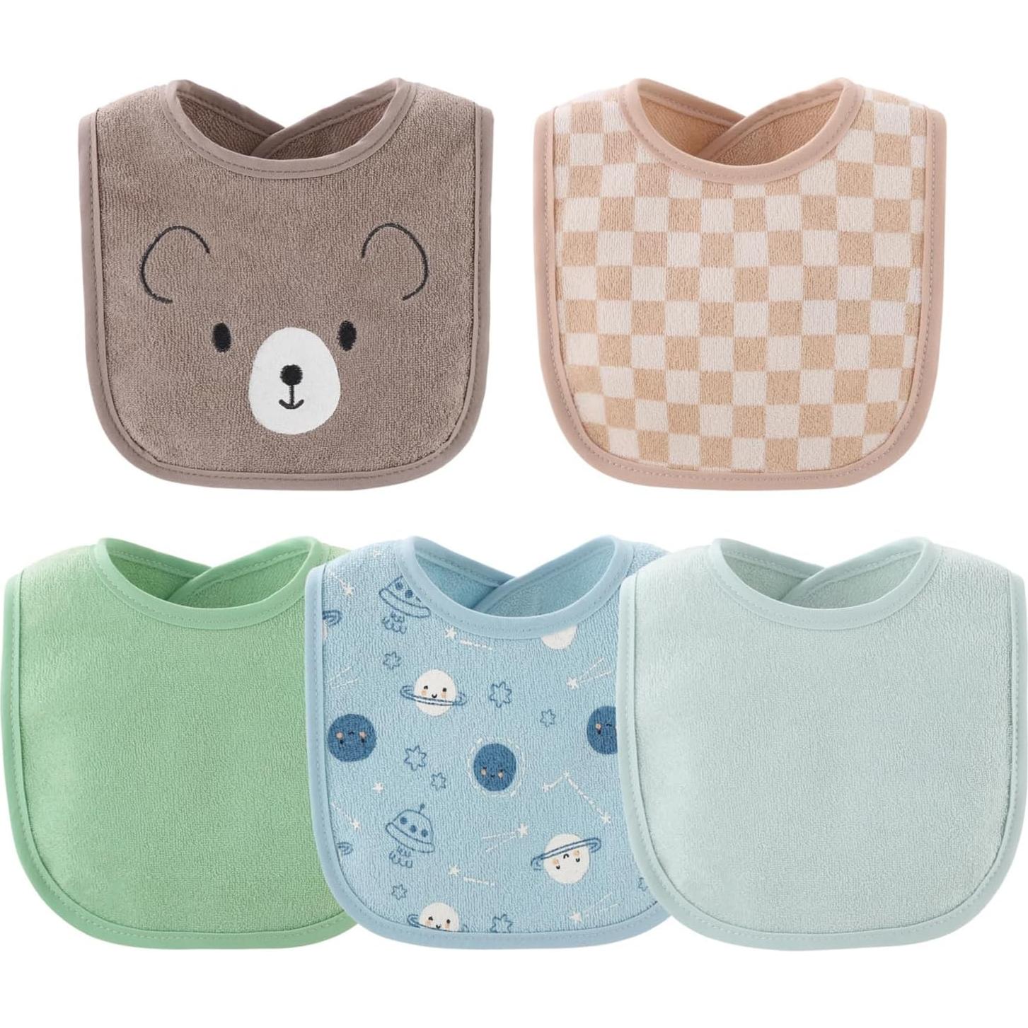 Conjunto de 10 Baberos de Terry The Peanutshell 100% Algodón