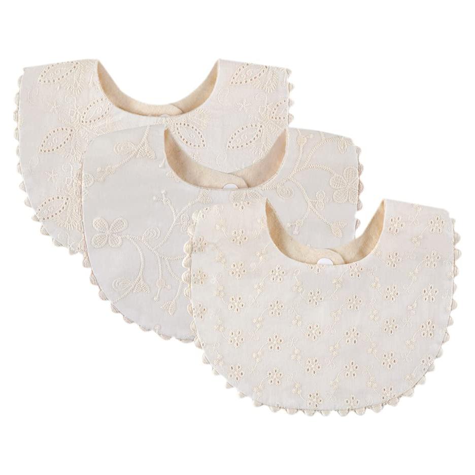 Babero Reversible GZMM Algodón Natural 0-12 Meses 2 Piezas