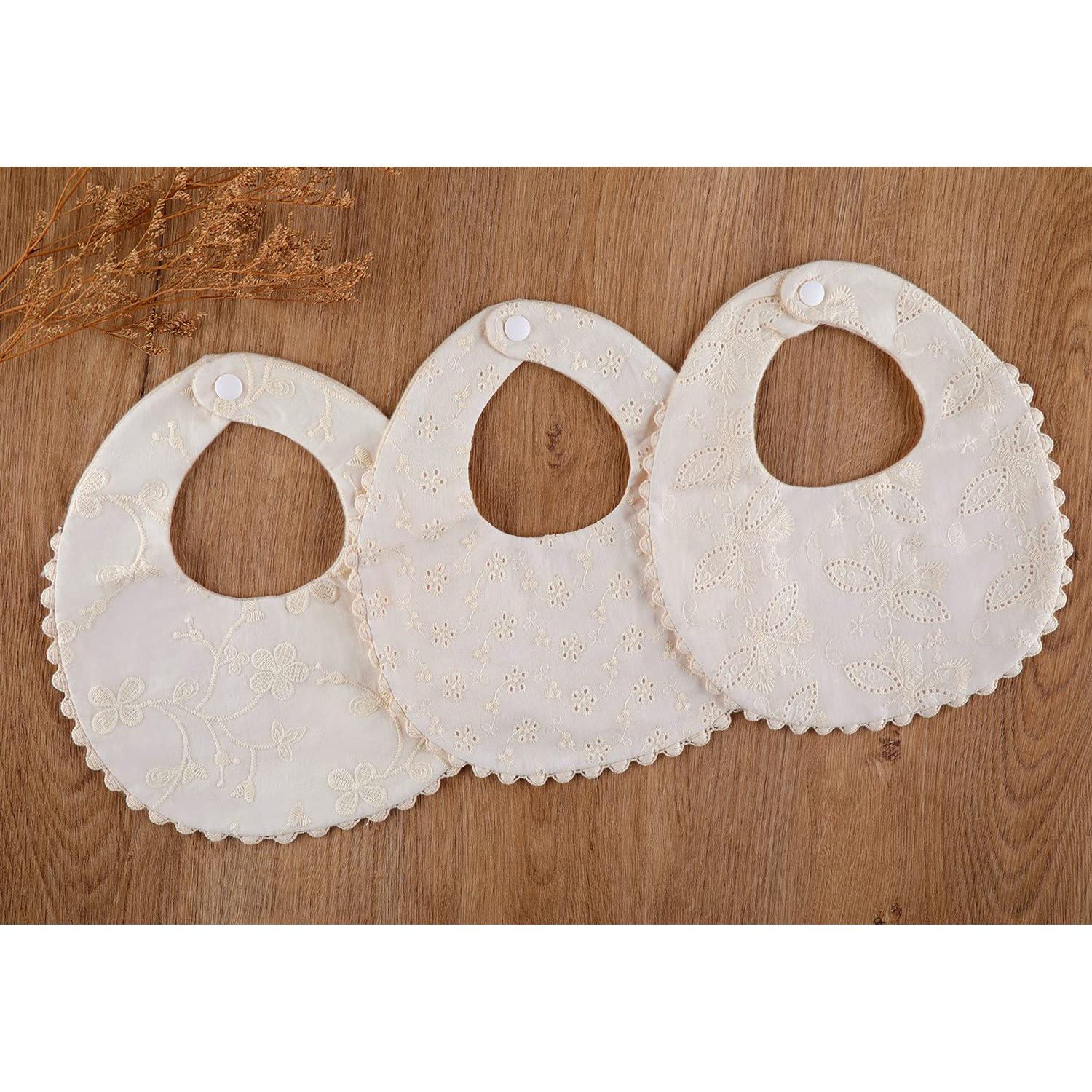 Babero Reversible GZMM Algodón Natural 0-12 Meses 2 Piezas