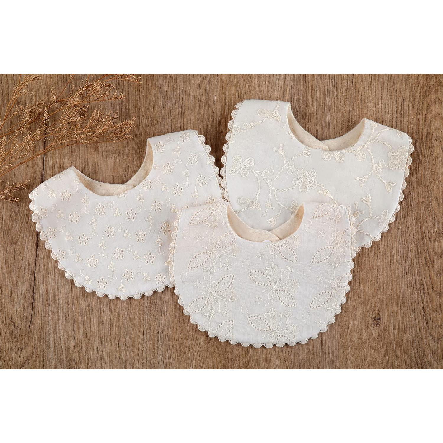 Babero Reversible GZMM Algodón Natural 0-12 Meses 2 Piezas
