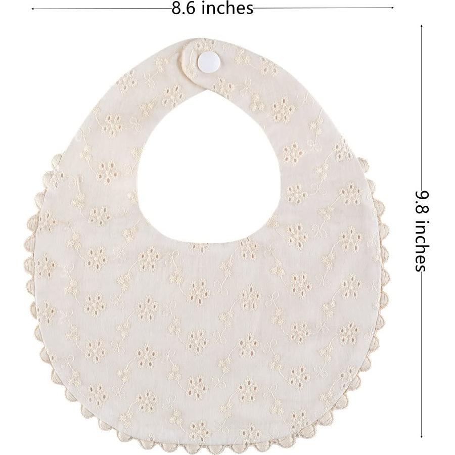 Babero Reversible GZMM Algodón Natural 0-12 Meses 2 Piezas
