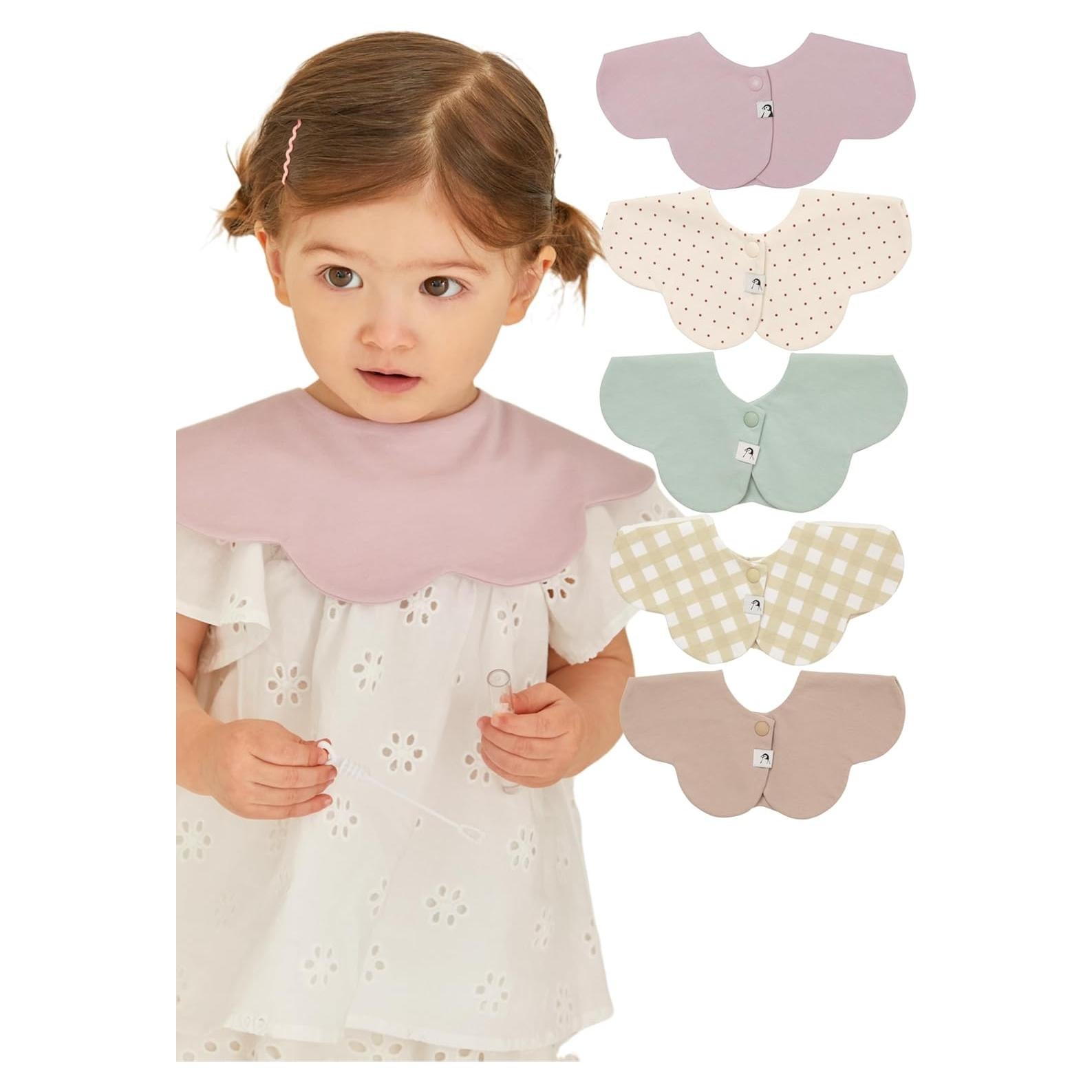 Conjunto de Baberos Konny Baby 360° Suaves y Absorbentes