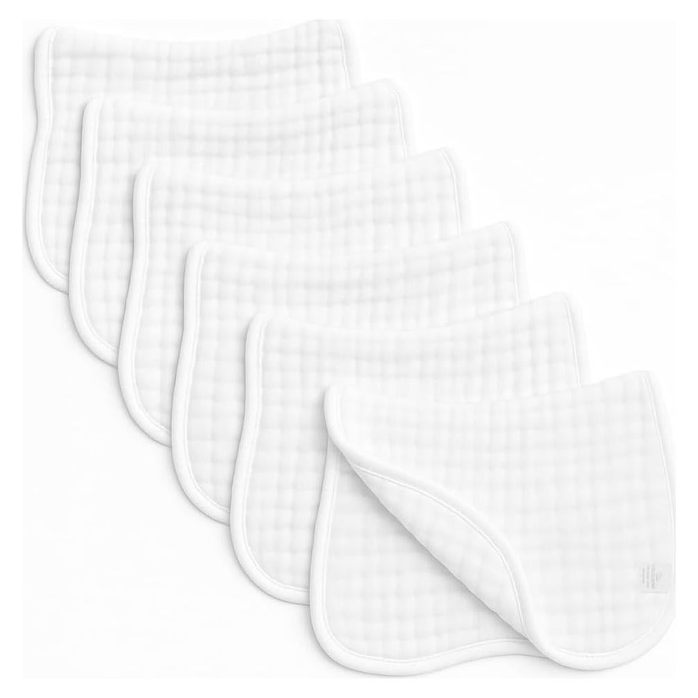 Paños de Eructo Lululamb 100% Algodón Muselina 6 Piezas