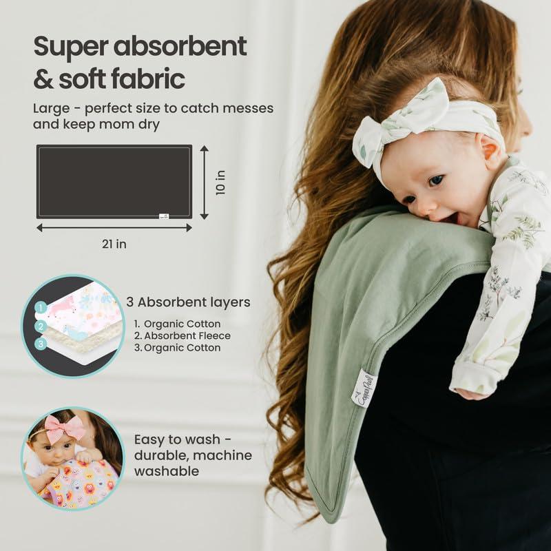 Paños de Eructo para Bebés Copper Pearl - 3 Unidades Grandes Algodón