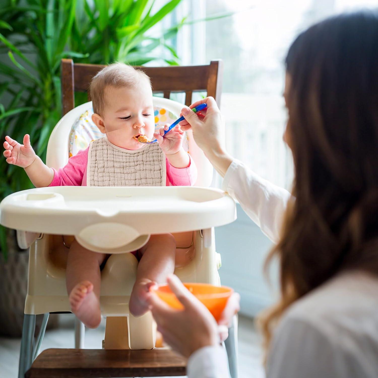 Tallew 8 Baberos y Paños Muselina Algodón Bebé 50x25cm