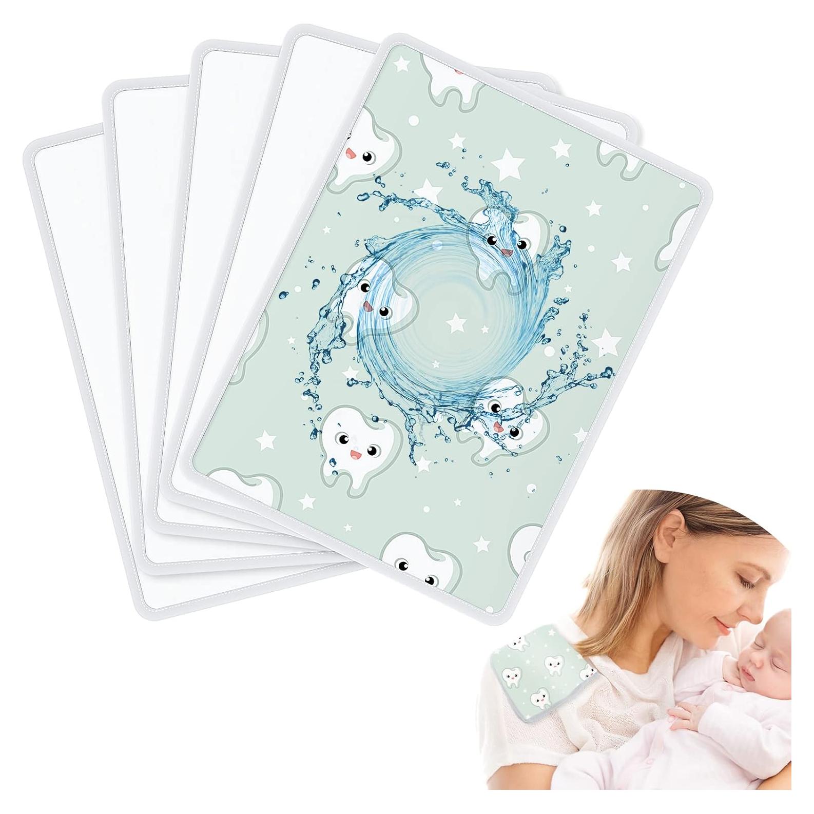 Paños de Eructo para Bebés SATINIOR 5 Piezas Blancos Absorbentes