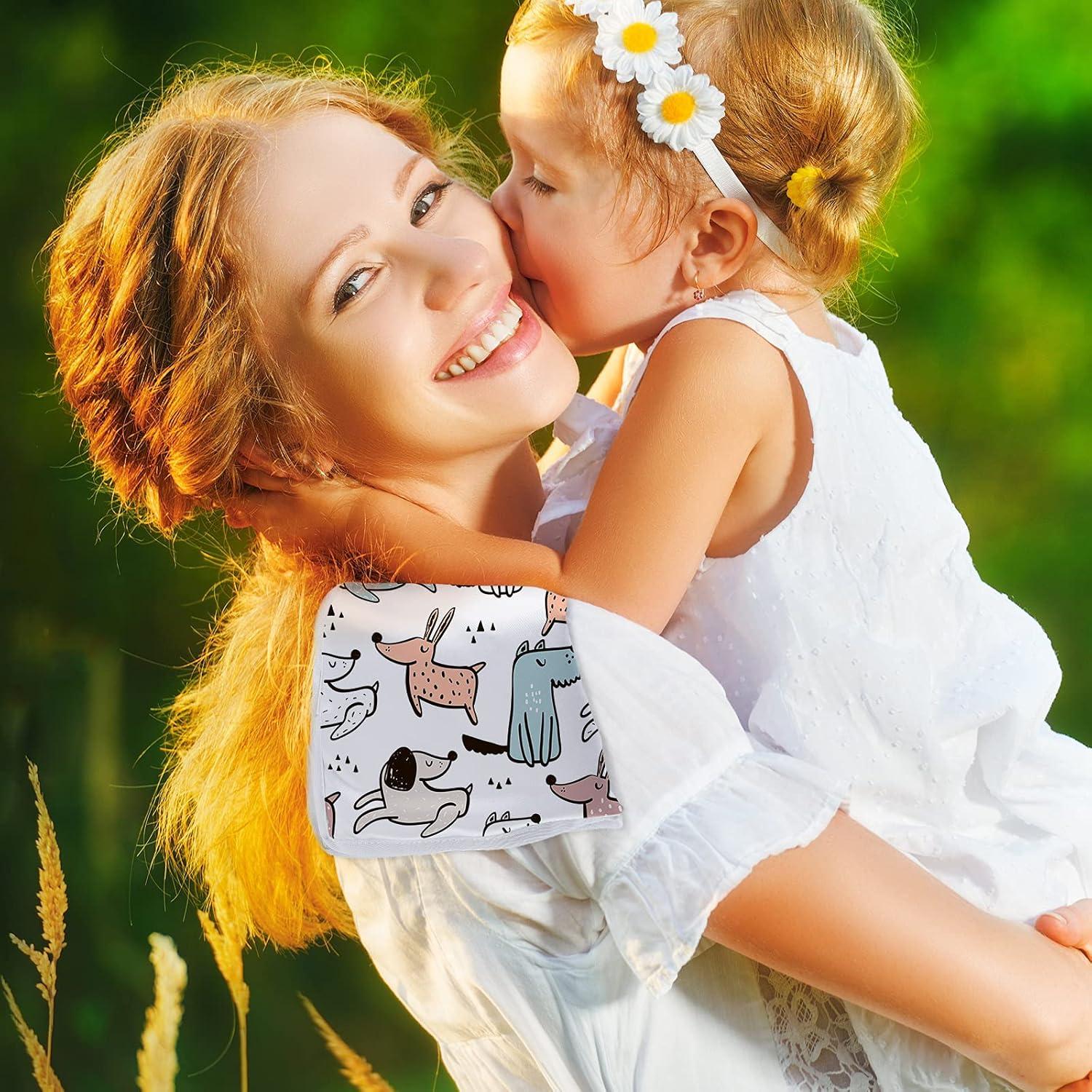 Paños de Eructo para Bebés SATINIOR 5 Piezas Blancos Absorbentes