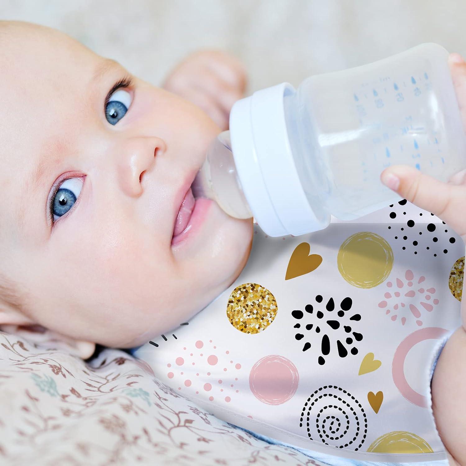 Paños de Eructo para Bebés SATINIOR 5 Piezas Blancos Absorbentes