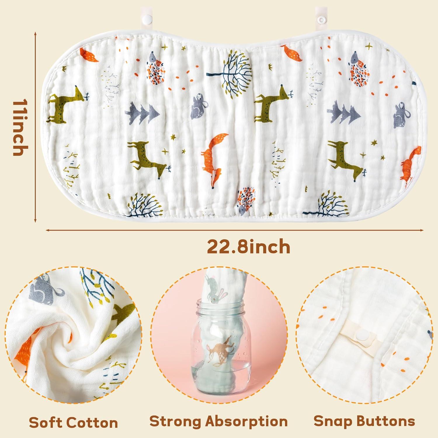 Conjunto de Pañales y Baberos Zainpe Algodón 6 Piezas Animales
