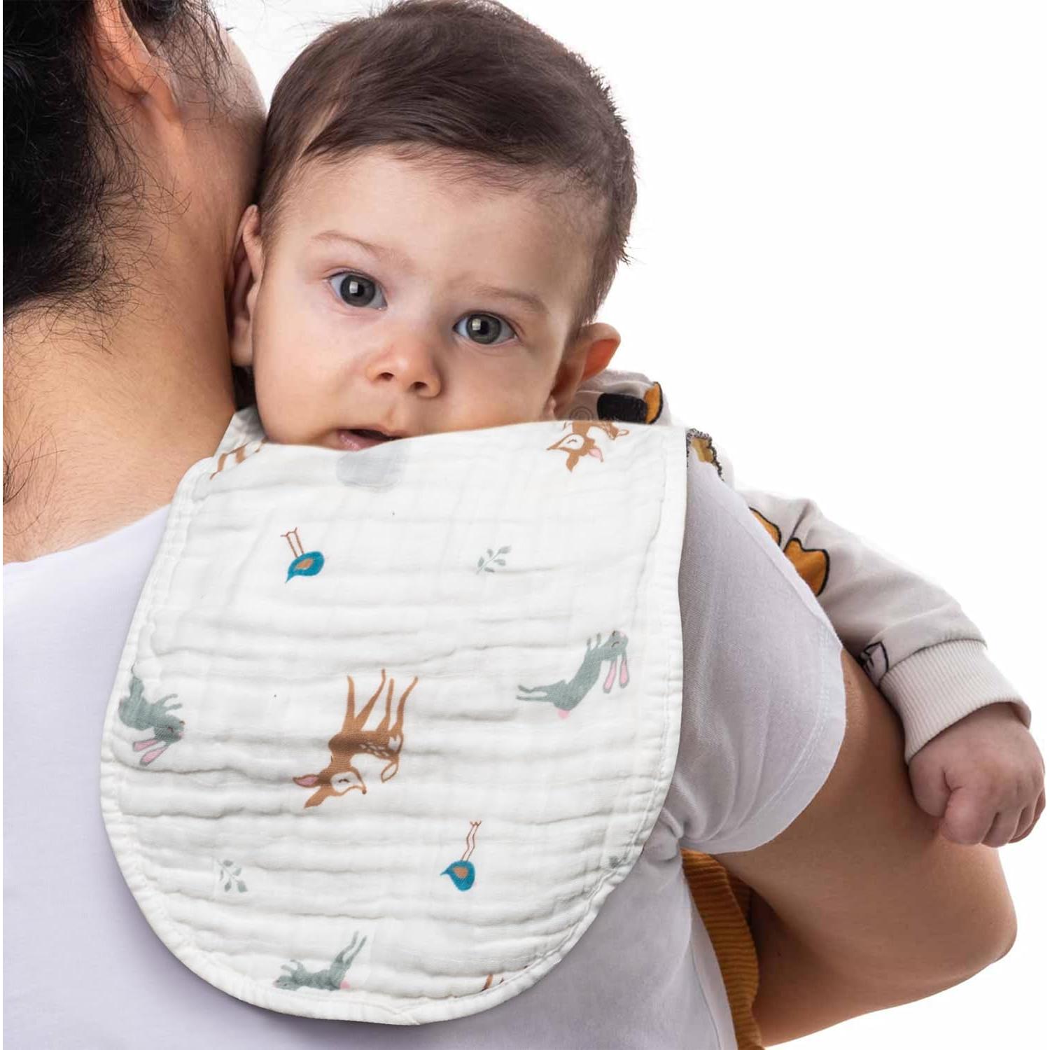 Conjunto de Pañales y Baberos Zainpe Algodón 6 Piezas Animales