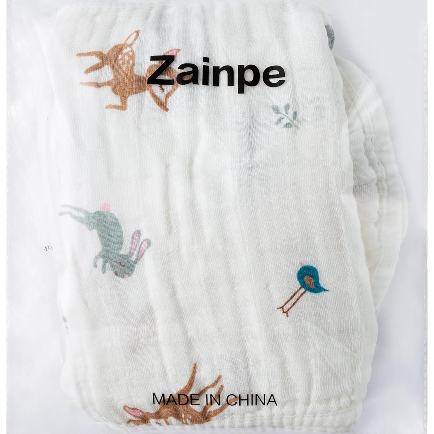 Conjunto de Pañales y Baberos Zainpe Algodón 6 Piezas Animales