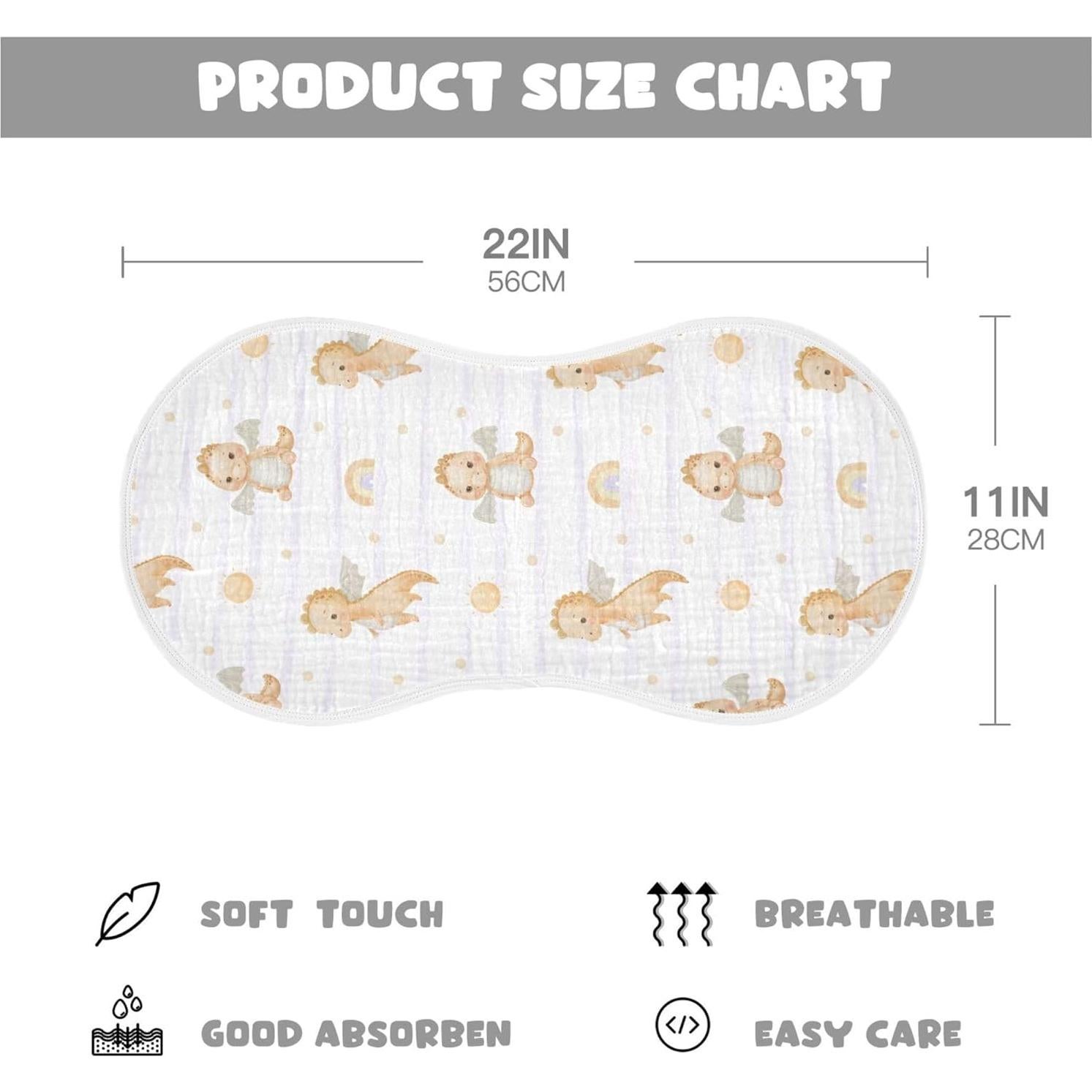 Paños de Muselina para Eructar YYZZH 56x28cm 100% Algodón