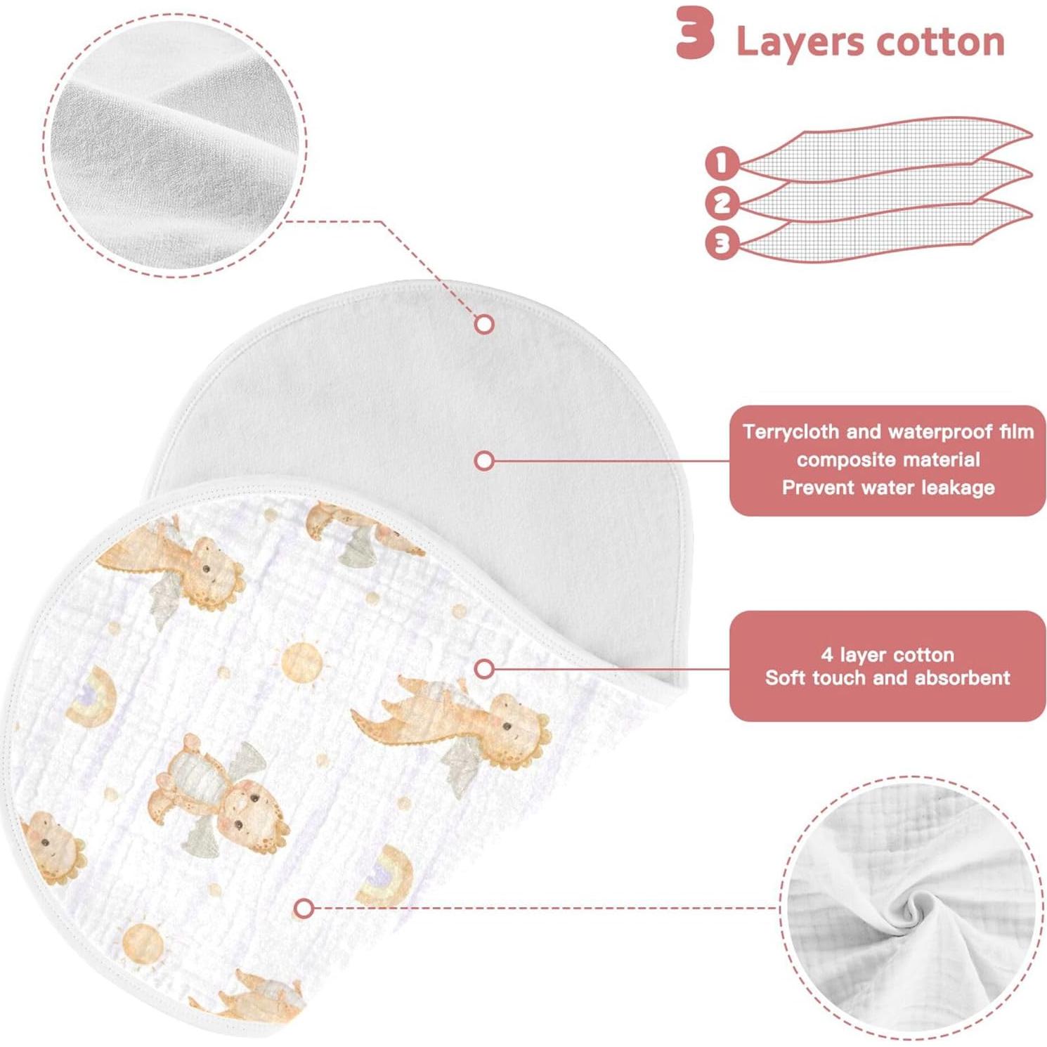 Paños de Muselina para Eructar YYZZH 56x28cm 100% Algodón