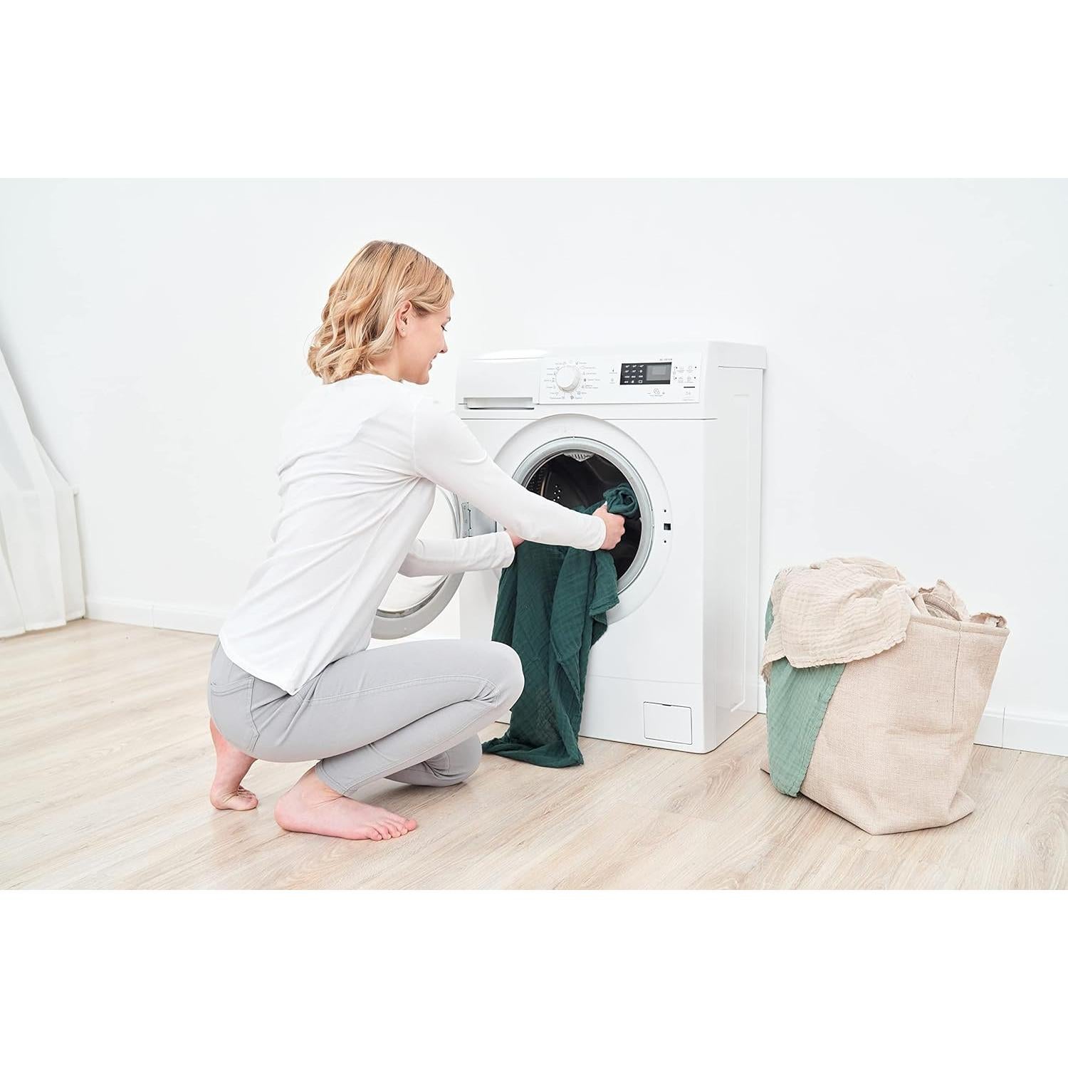 Mantas de Muselina CottCare 100% Algodón Verde 100x100 cm