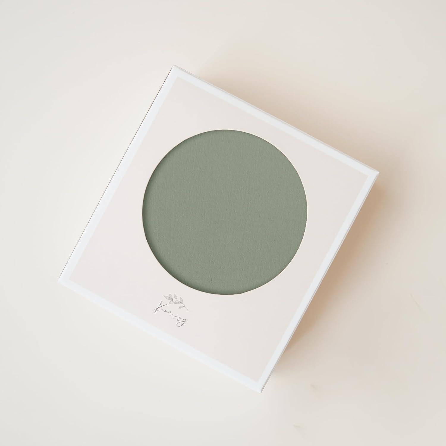 Manta de Recepción para Bebé Niña Konssy 76x76 cm Verde Niebla