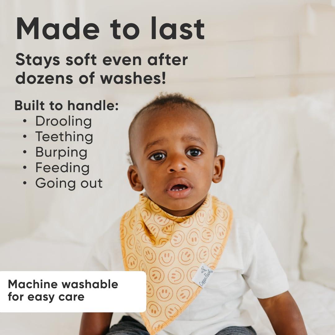 Copper Pearl Paquete de 4 Baberos de Algodón Ajustables Vance