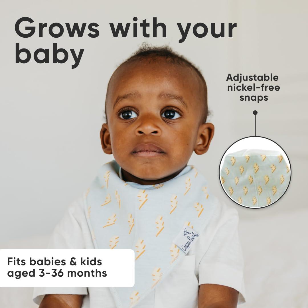 Copper Pearl Paquete de 4 Baberos de Algodón Ajustables Vance