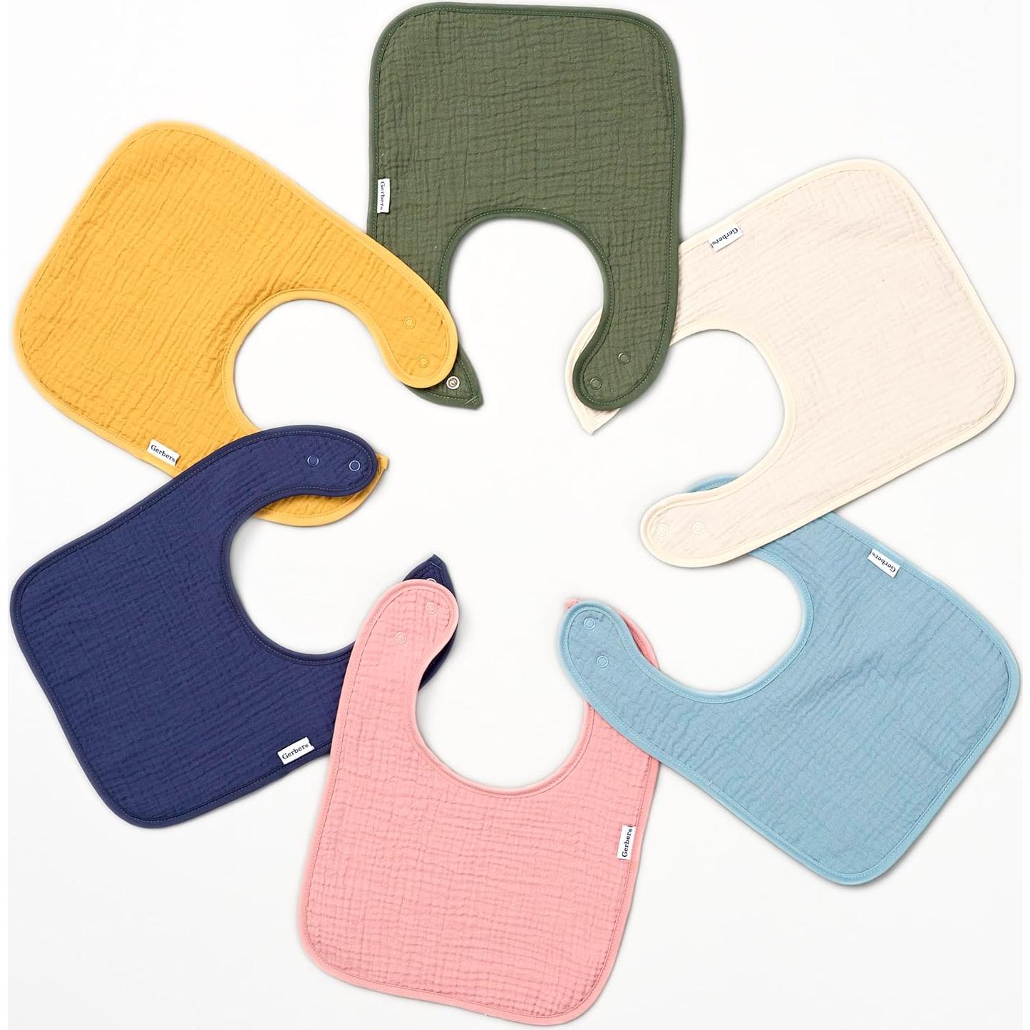 Baberos de Muselina Gerber Pack de 8 para Bebé Unisex