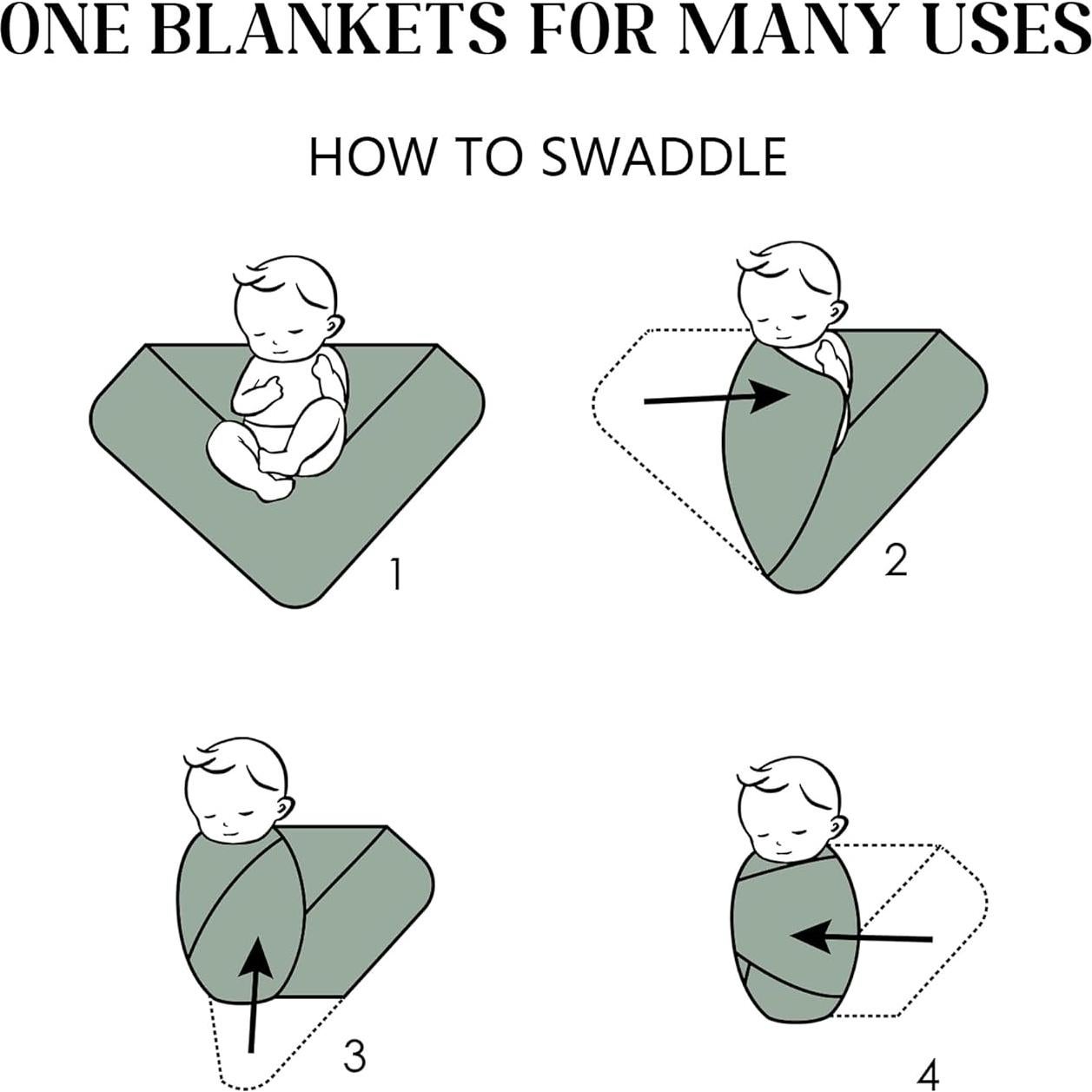 Manta de Recepción MairMore 120x120 cm Verde con Gorro