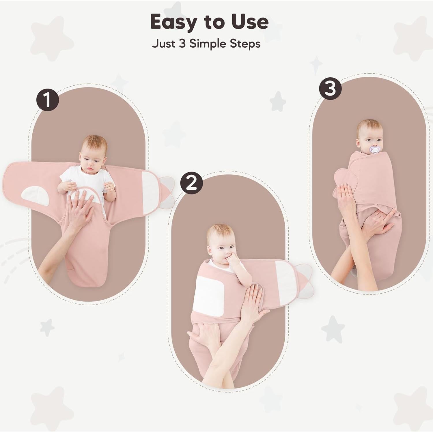 Sacos de Saco para Bebés Susurration, 100% Algodón, Paquete de 3