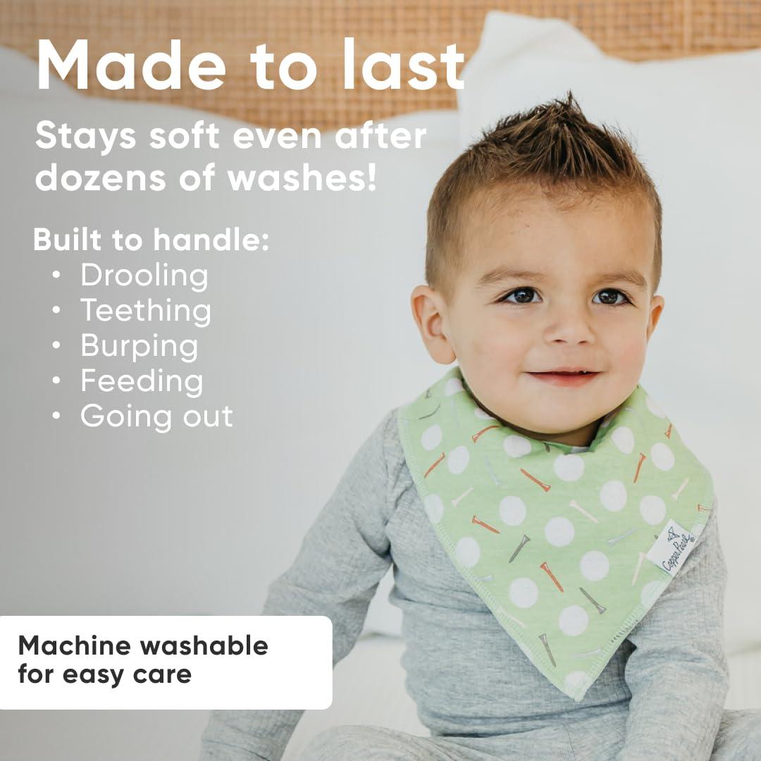 Copper Pearl Paquete de 4 Baberos de Algodón para Bebés Unisex
