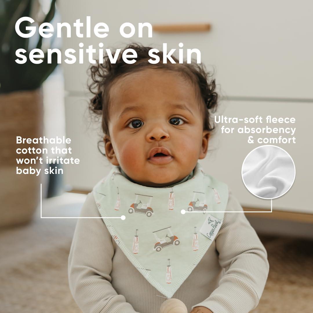 Copper Pearl Paquete de 4 Baberos de Algodón para Bebés Unisex