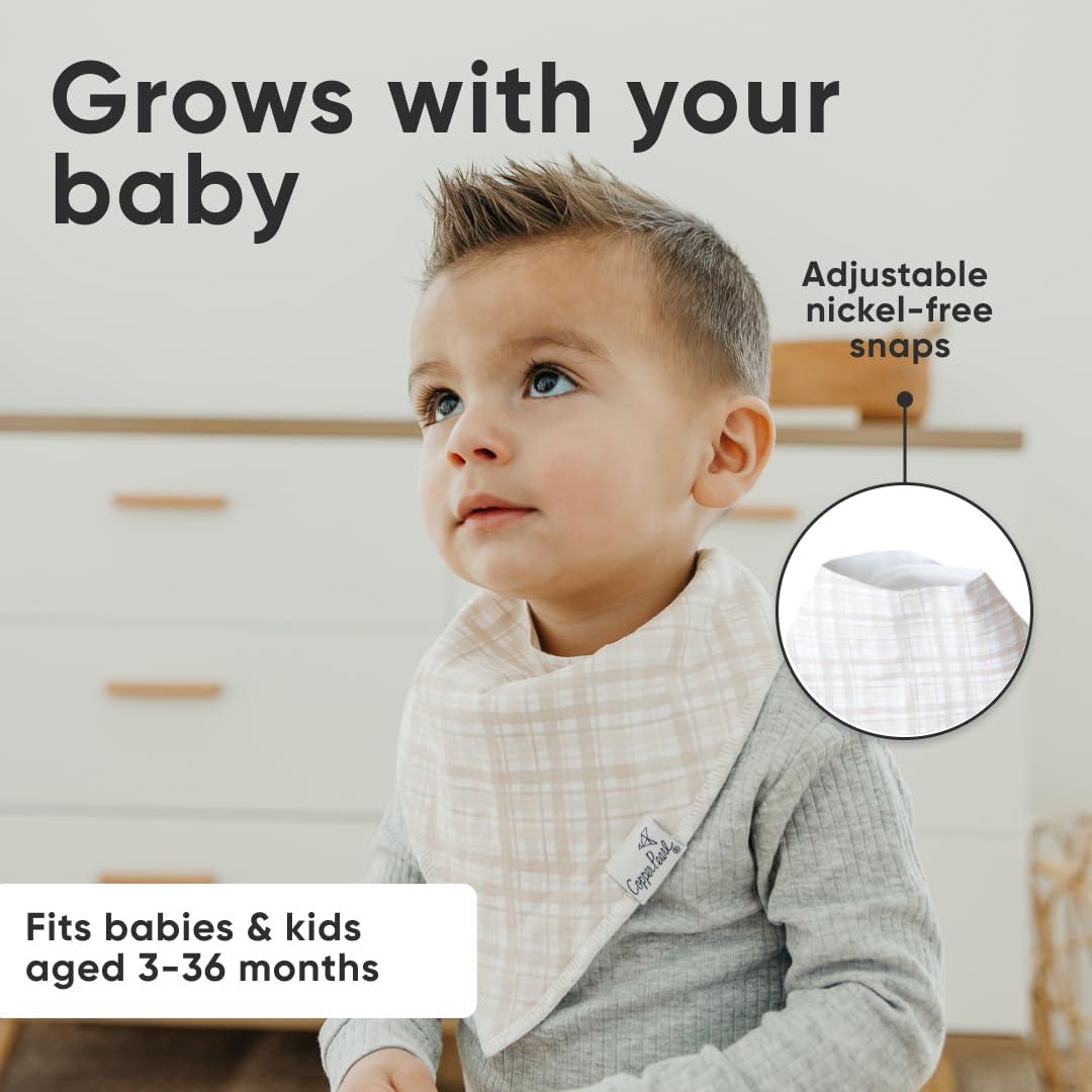 Copper Pearl Paquete de 4 Baberos de Algodón para Bebés Unisex