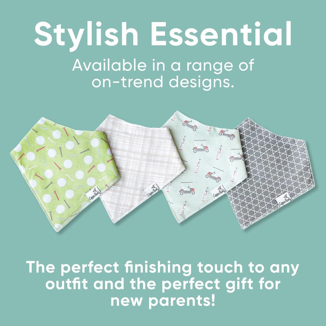 Copper Pearl Paquete de 4 Baberos de Algodón para Bebés Unisex