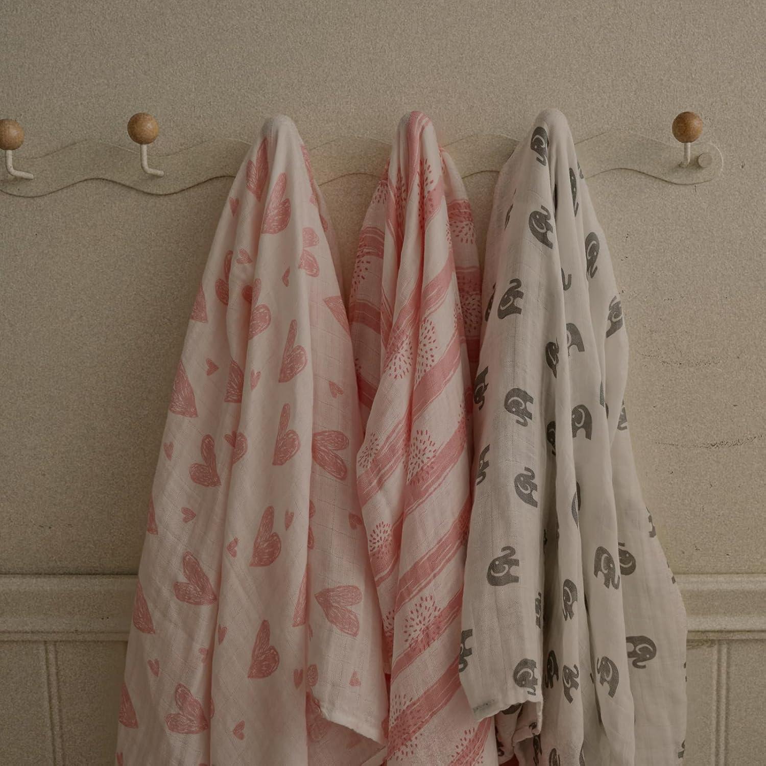 Mantas de Muselina GLLQUEN BABY 4-Pack 101.6x88.9cm Floral