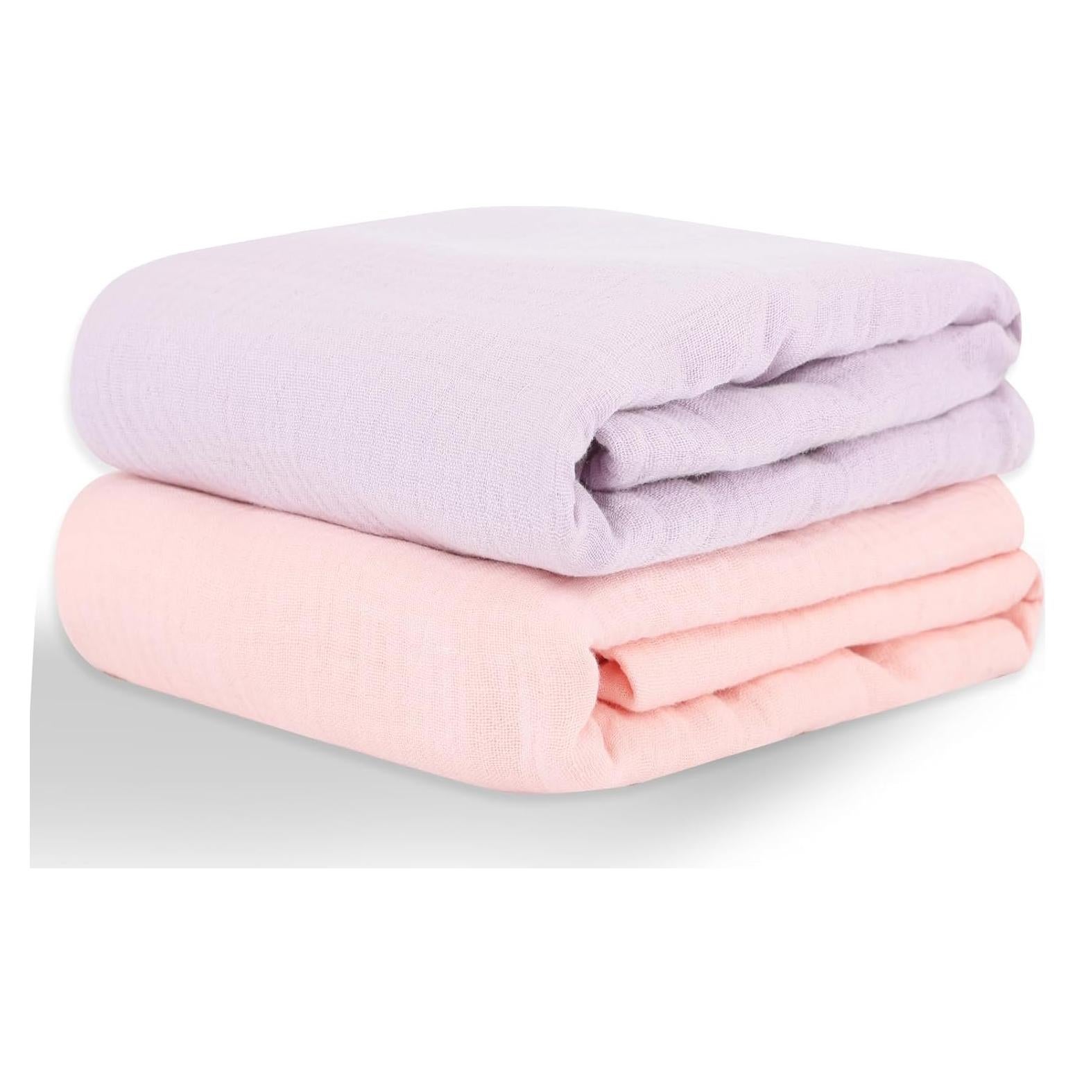 Mantas de Muselina Synrroe 2 Paquete 101.6x101.6 cm Algodón