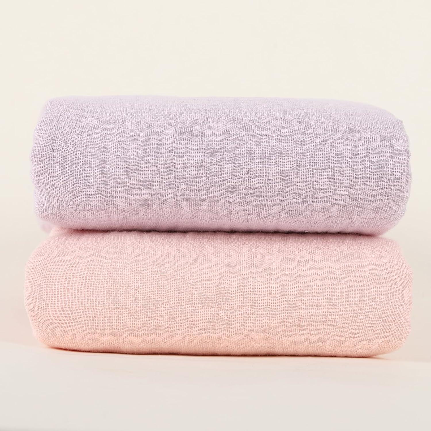 Mantas de Muselina Synrroe 2 Paquete 101.6x101.6 cm Algodón