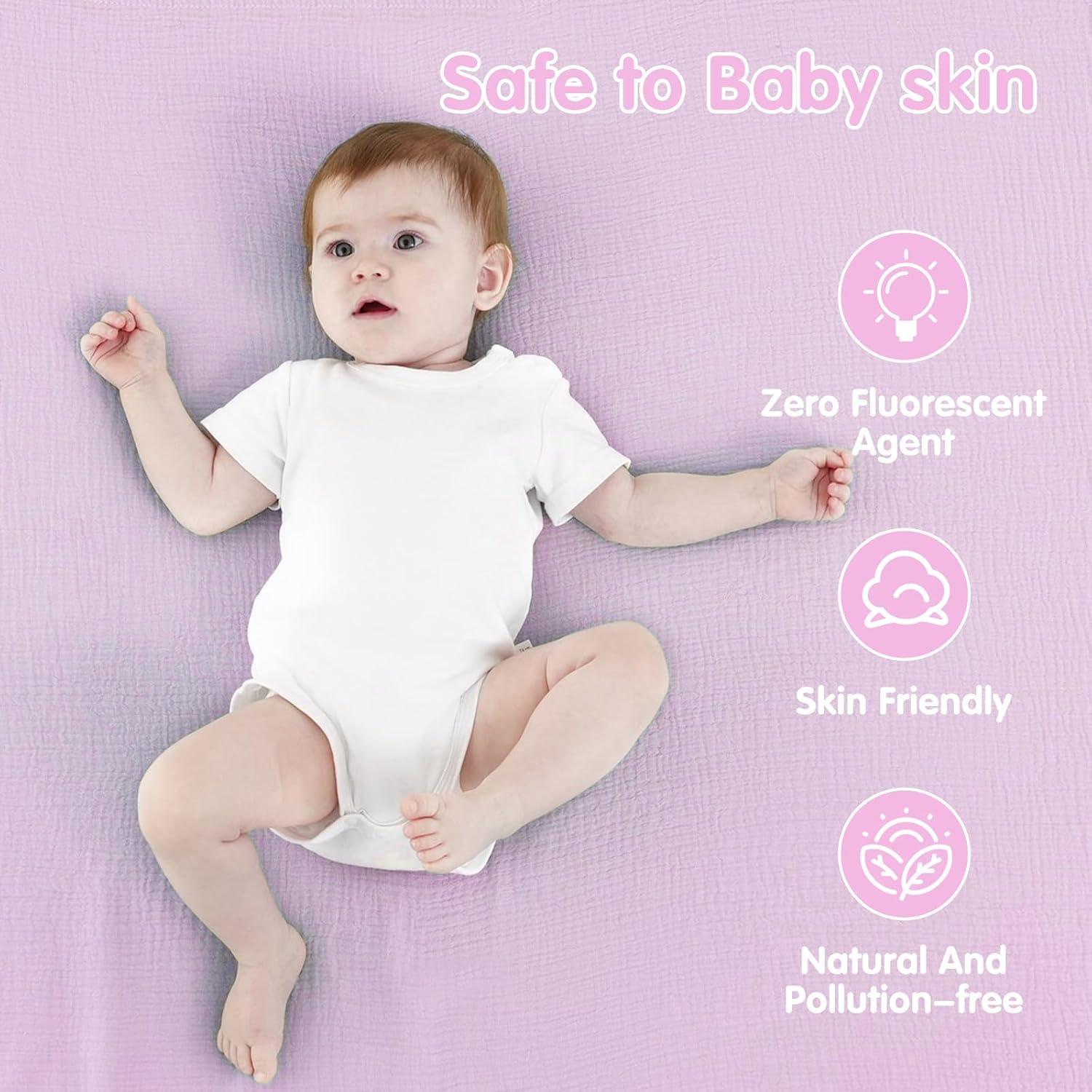 Mantas de Muselina Synrroe 2 Paquete 101.6x101.6 cm Algodón