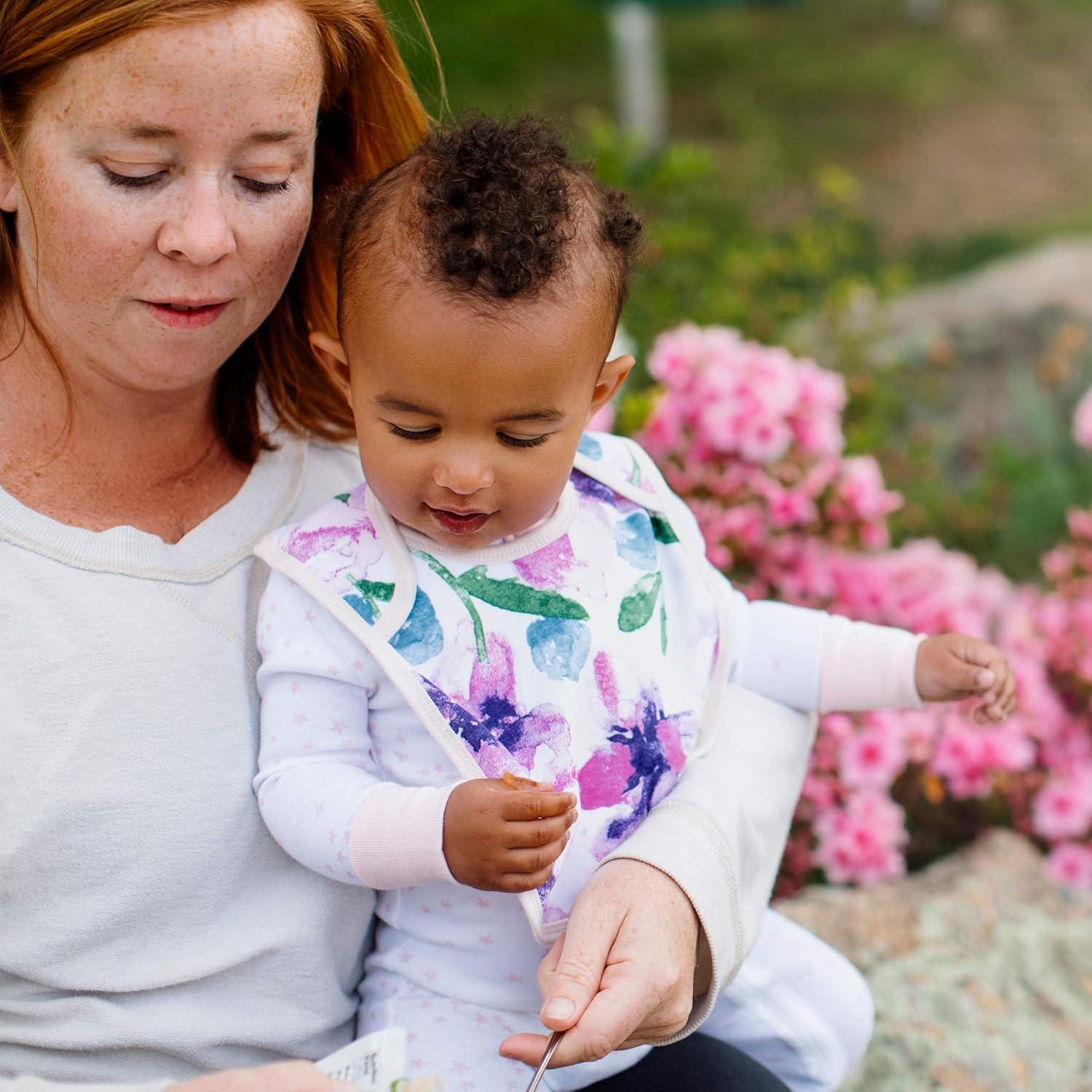 Baberos Infantiles Burt's Bees Baby, 100% Algodón Orgánico, Paquete de 5