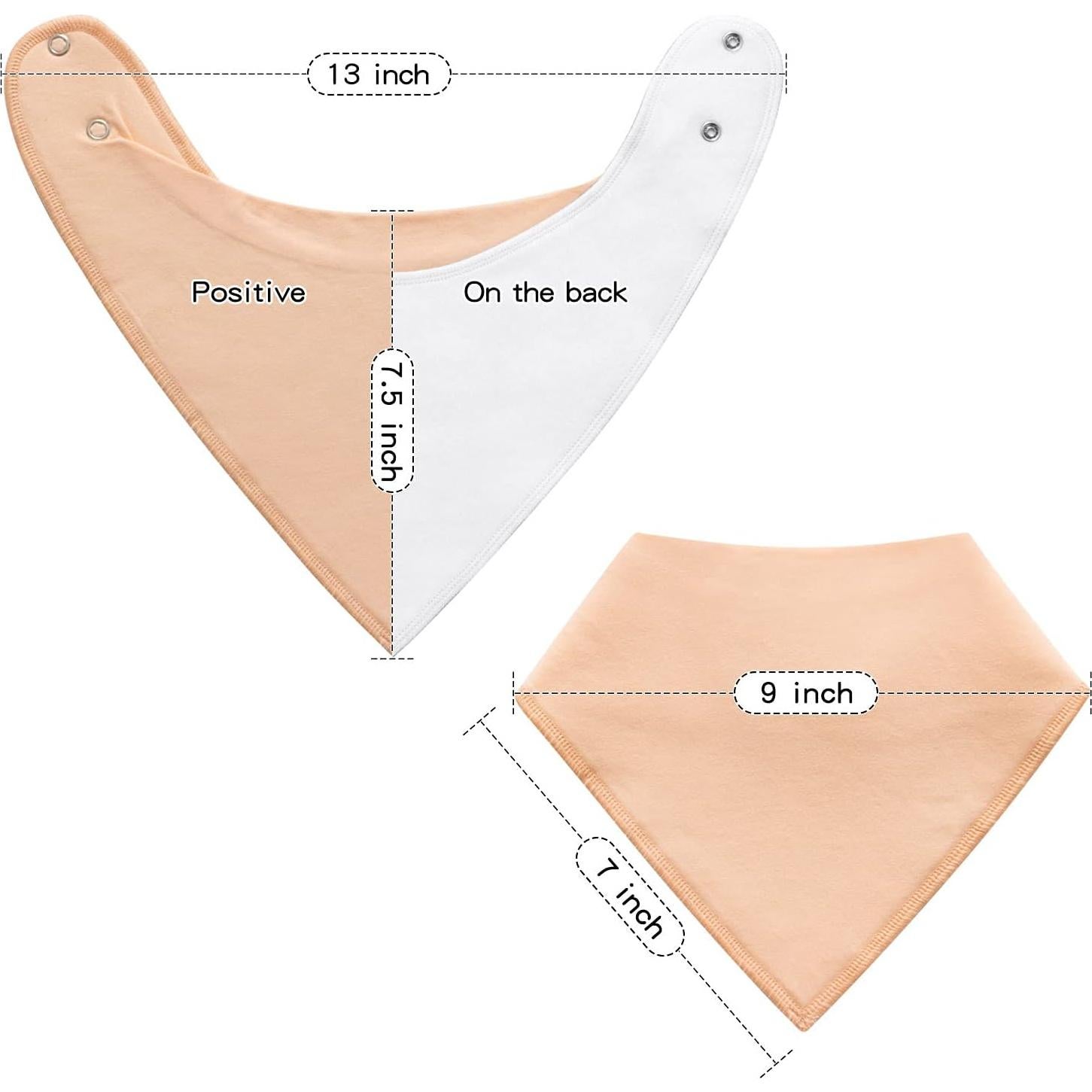 Baberos Bandana de Algodón Little Tots - 4 a 10 Piezas Unisex