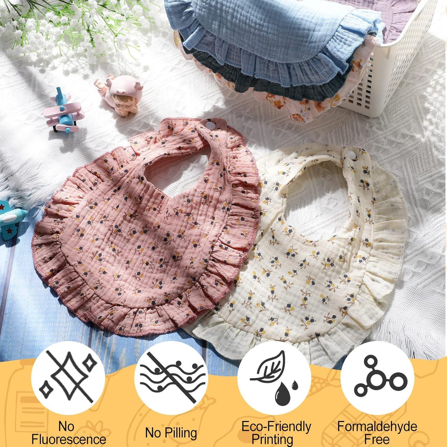 10 Baberos de Muselina para Bebé Mepase - Algodón Suave