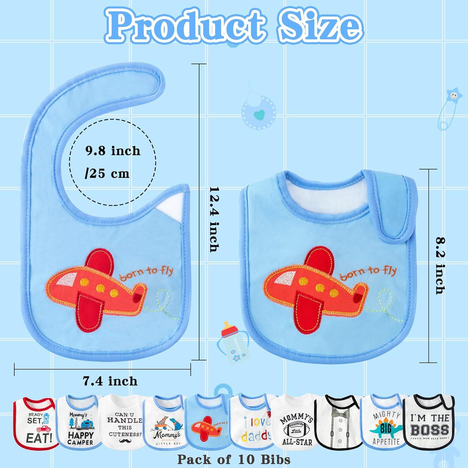 Baberos Impermeables para Bebés BWkoss - 10 Piezas Unisex