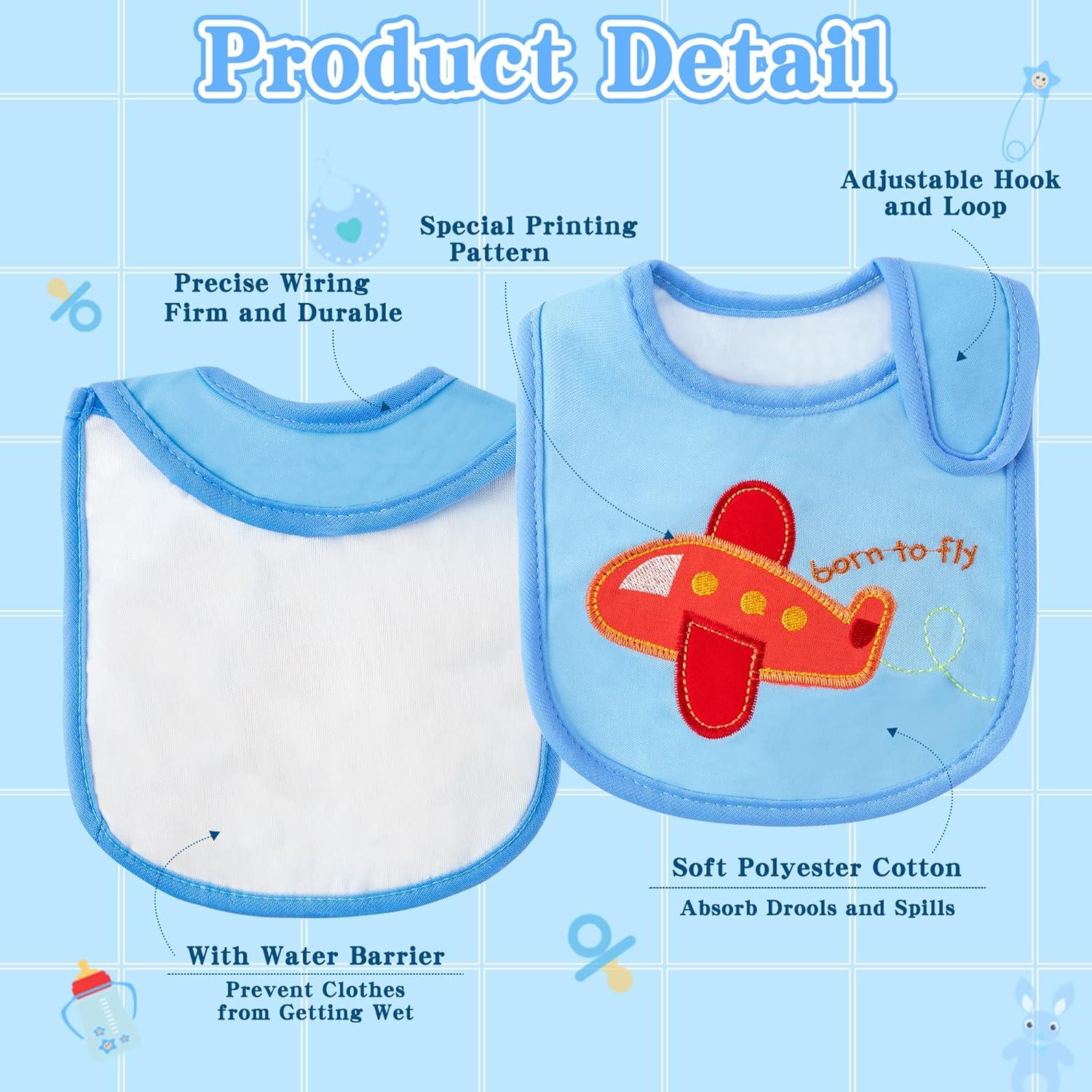 Baberos Impermeables para Bebés BWkoss - 10 Piezas Unisex