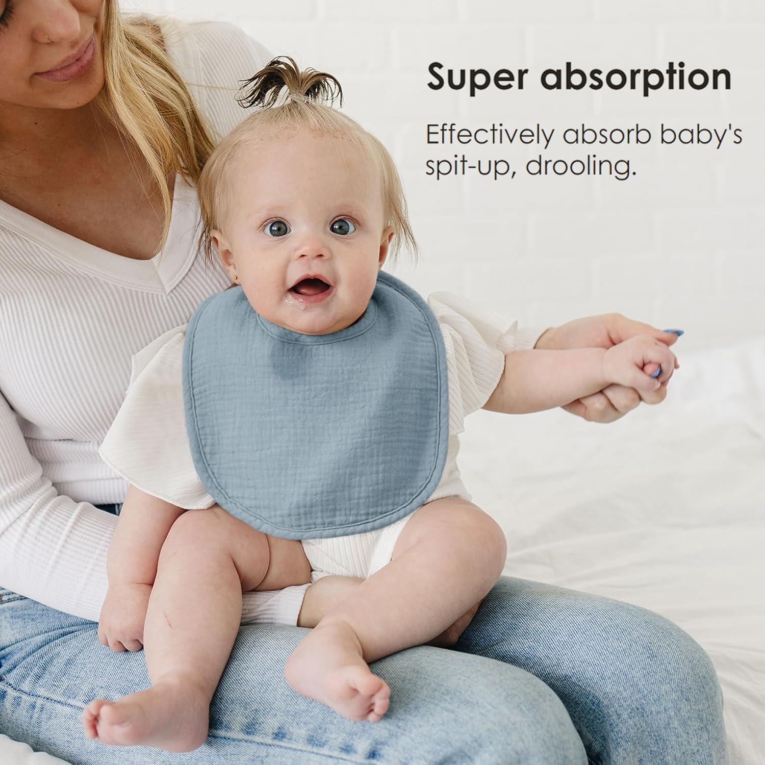 Set de 8 Baberos de Muselina MairMore para Bebés Unisex