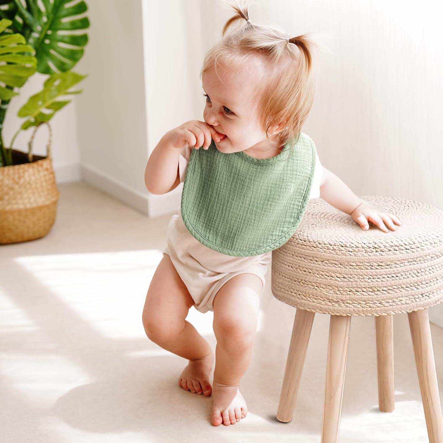 Set de 8 Baberos de Muselina MairMore para Bebés Unisex