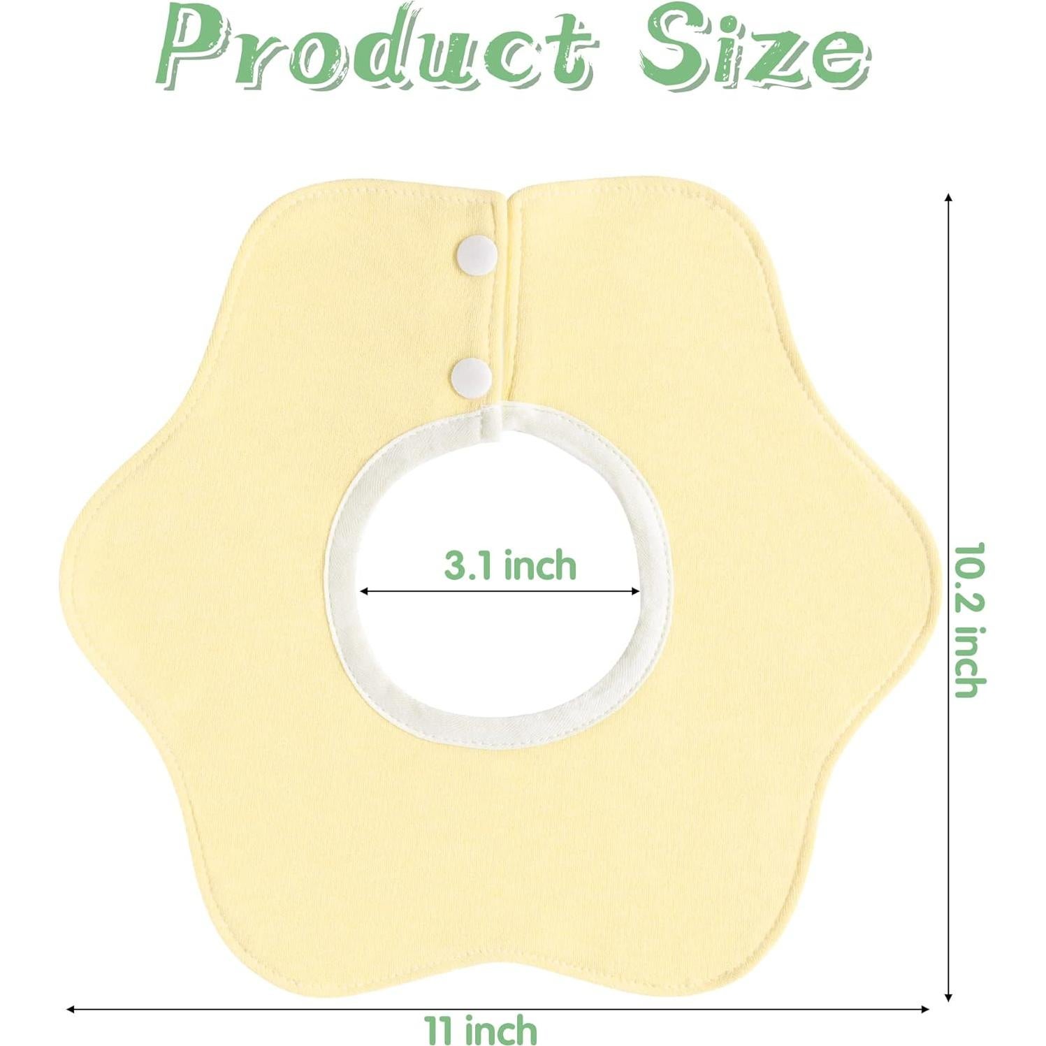 Baberos Impermeables Zainpe 6 Pcs Algodón para Bebés 0-12 Meses