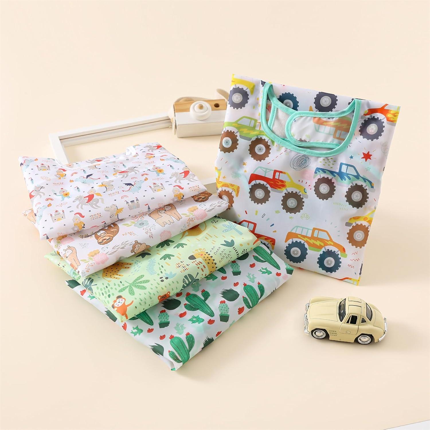 Baberos Impermeables de Manga Larga HaimoBurg - Paquete de 5