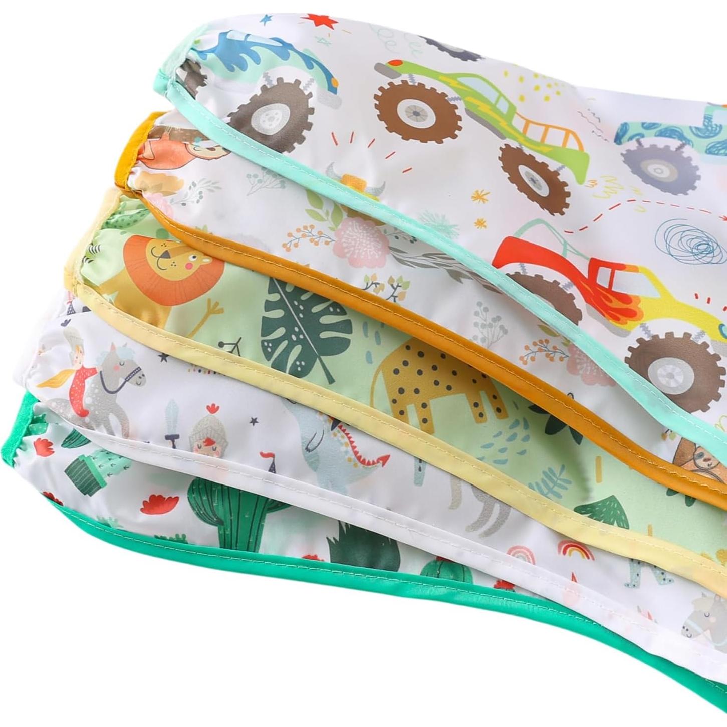 Baberos Impermeables de Manga Larga HaimoBurg - Paquete de 5