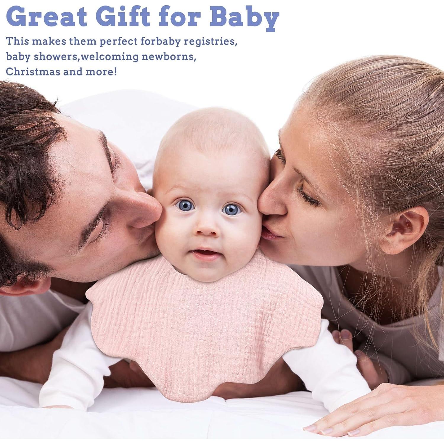 Baberos de Muselina 100% Algodón EllieHouse 10 Pack Bebé